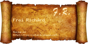 Frei Richárd névjegykártya