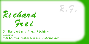 richard frei business card